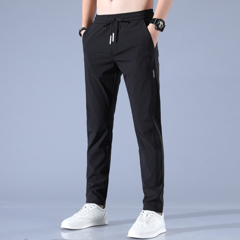 Men’s Jogger Trousers - Slim Tapered Fit - Elastic Waistband with Drawstring - Breathable 0