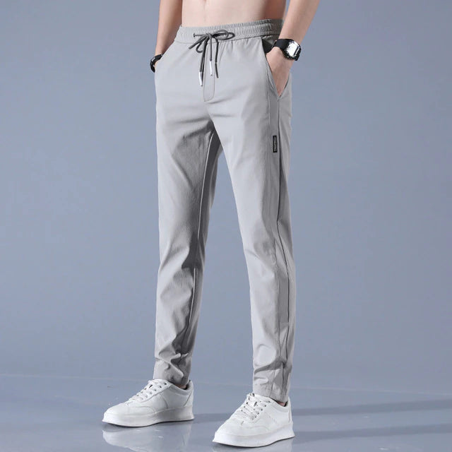 Men’s Jogger Trousers - Slim Tapered Fit - Elastic Waistband with Drawstring - Breathable 3
