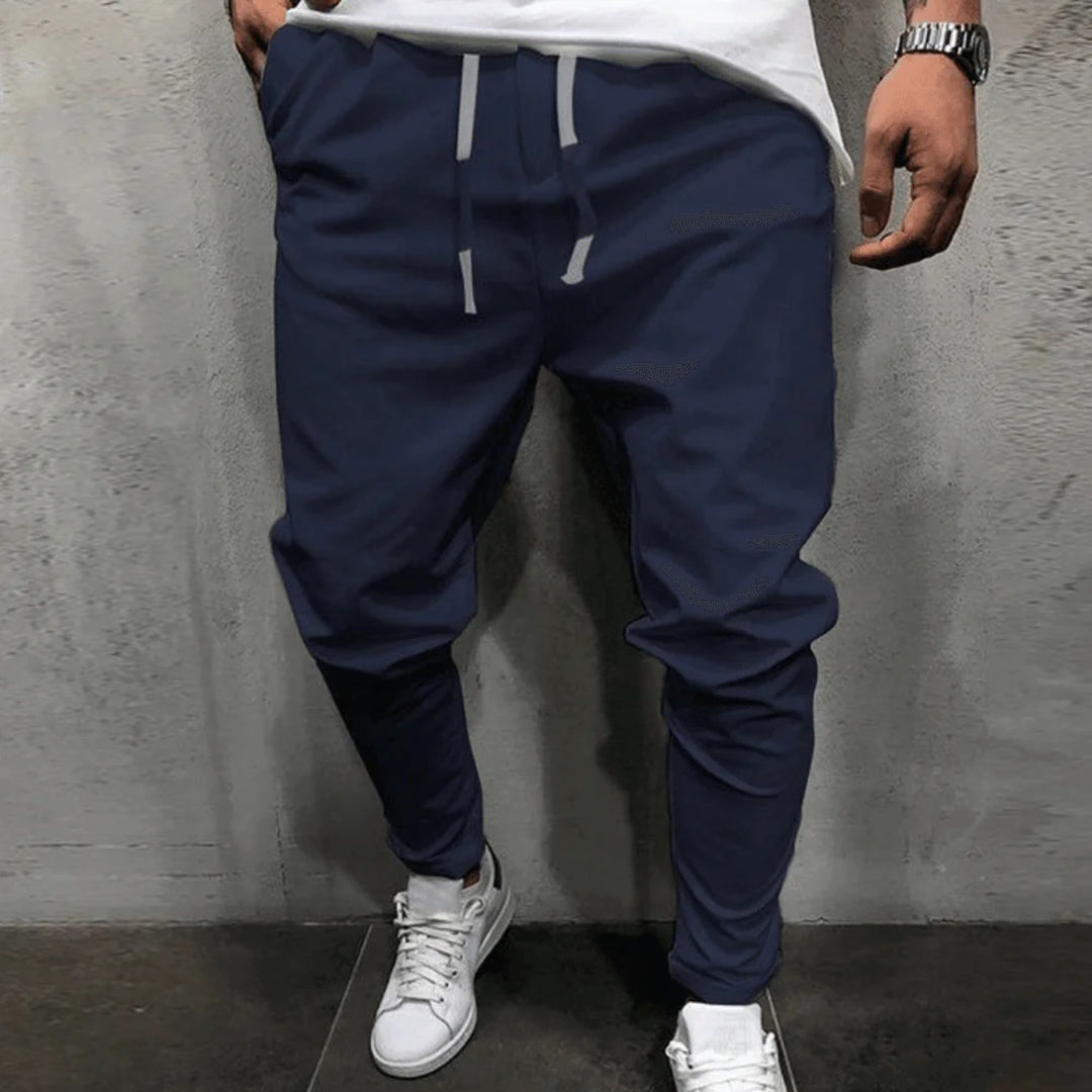 Men’s Jogger Trousers - Tapered Fit - Elastic Waist & Cuffs - Casual & Active Wear 0