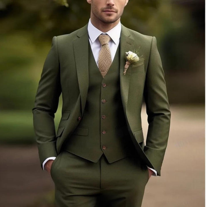 Men's Stylish 3-Piece Wedding Guest Suit | Classic 0