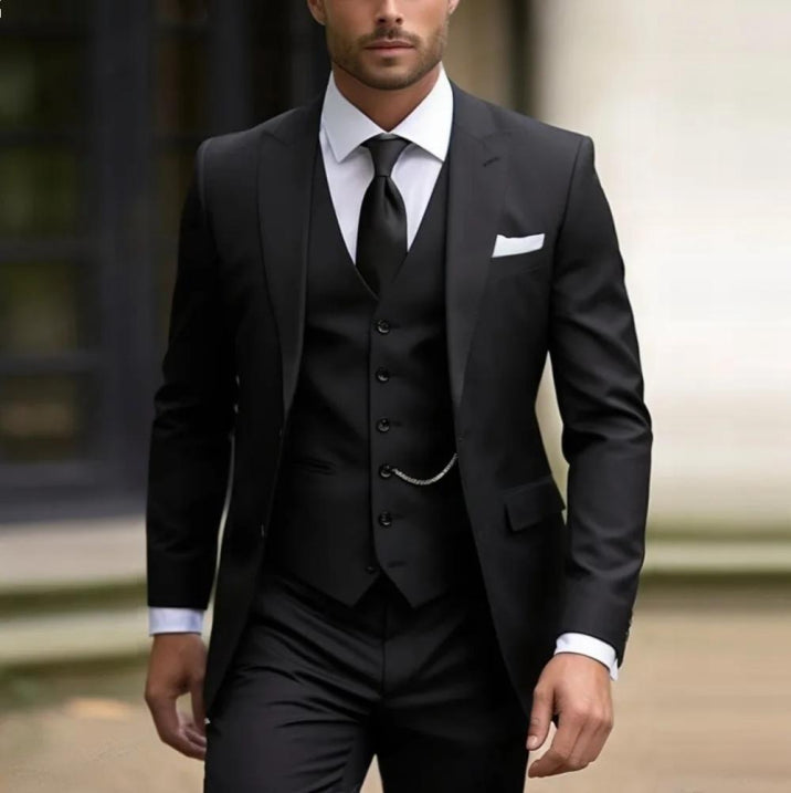 Men's Stylish 3-Piece Wedding Guest Suit | Classic 3