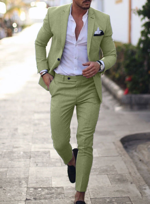 Men's Summer 2-Piece Wedding Guest Suit | Blazer and Trousers 10