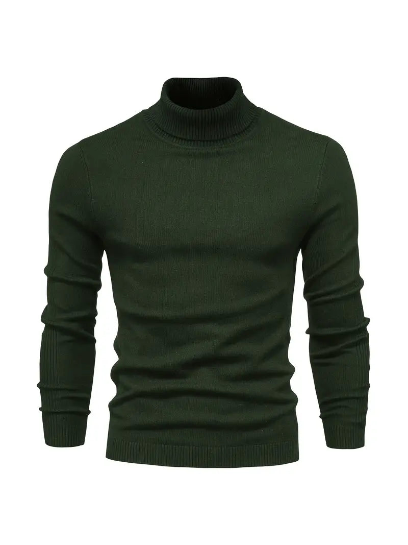 Men’s Turtleneck Sweater - Slim Fit - Soft Knit - Long Sleeve Smart Casual Wear 10