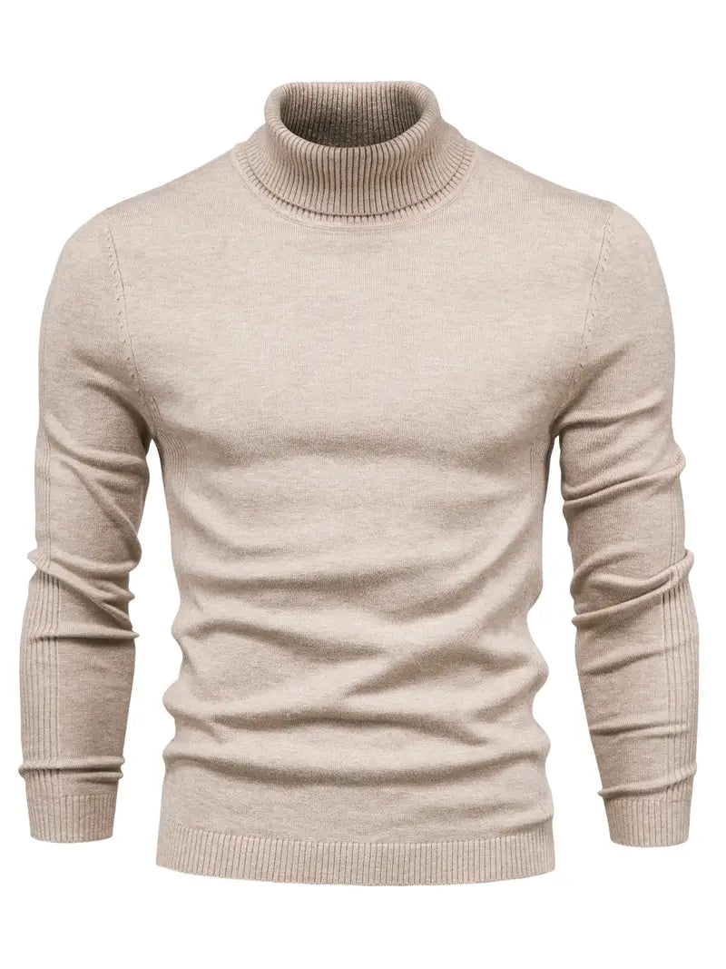 Men’s Turtleneck Sweater - Slim Fit - Soft Knit - Long Sleeve Smart Casual Wear 11