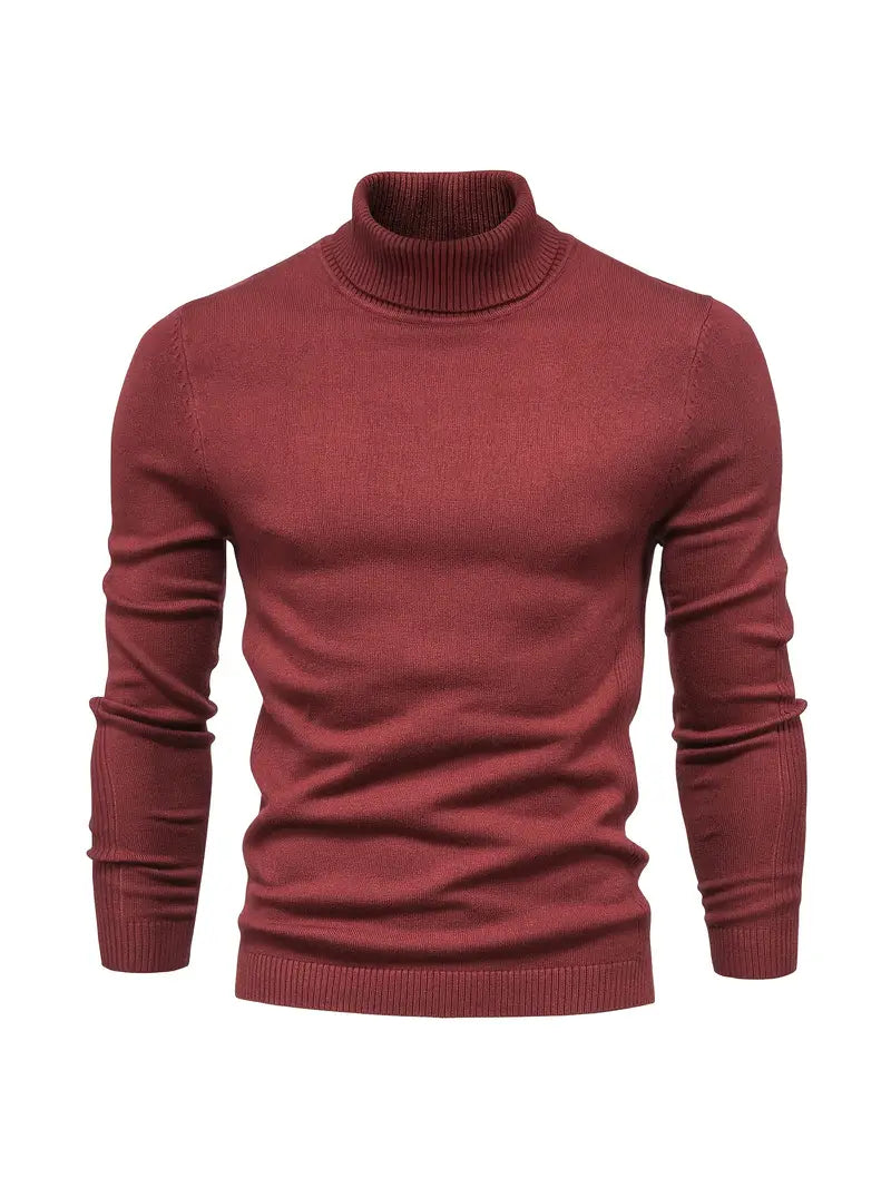 Men’s Turtleneck Sweater - Slim Fit - Soft Knit - Long Sleeve Smart Casual Wear 7