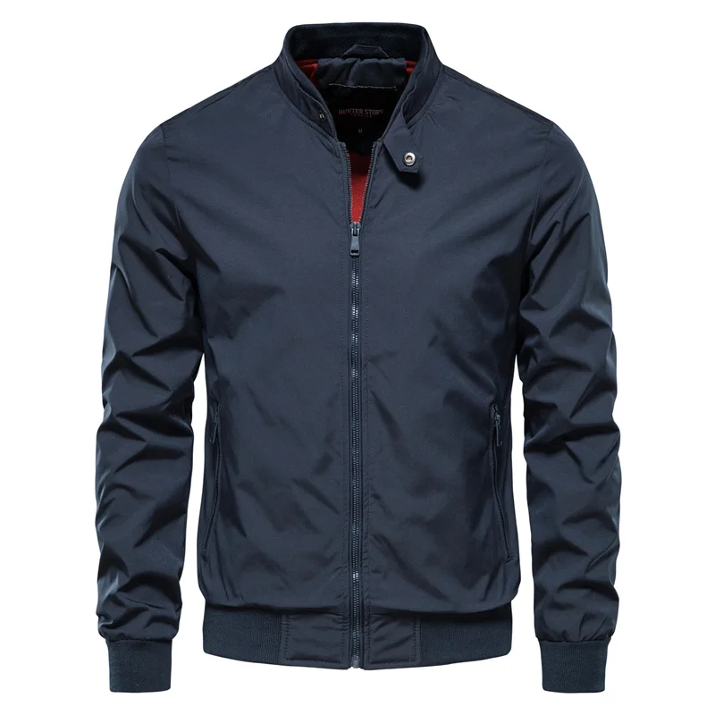 Men's mid-season jacket with stand-up collar 3