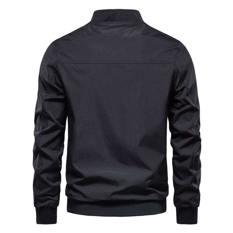 Men's mid-season jacket with stand-up collar 5