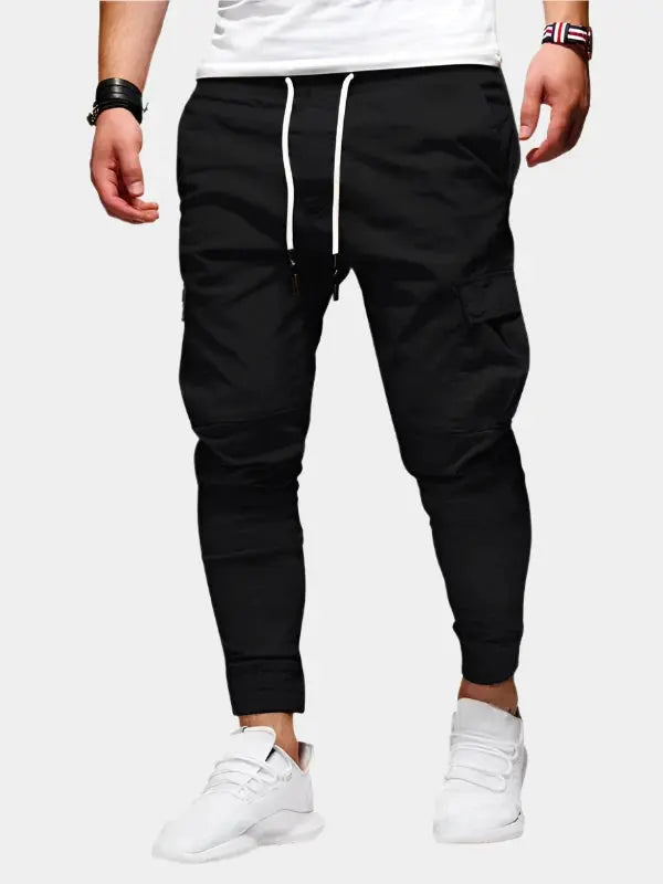 Men’s tapered jogger pants – slim fit stretch sweatpants for casual & active wear 0