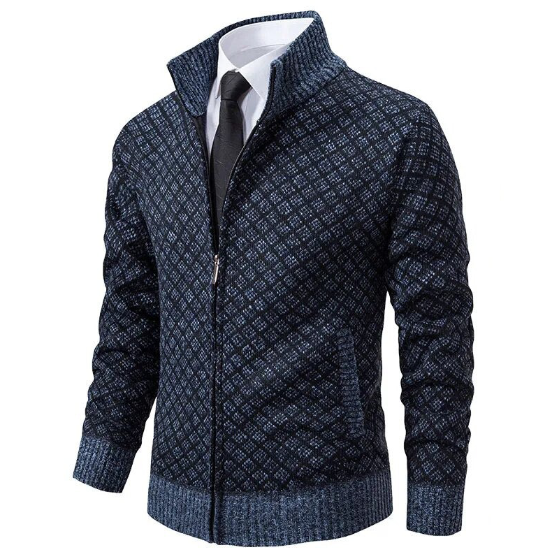 Men's turtleneck cardigan 0
