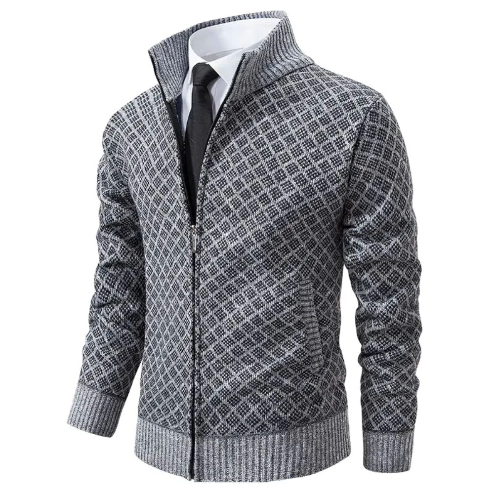 Men's turtleneck cardigan 2