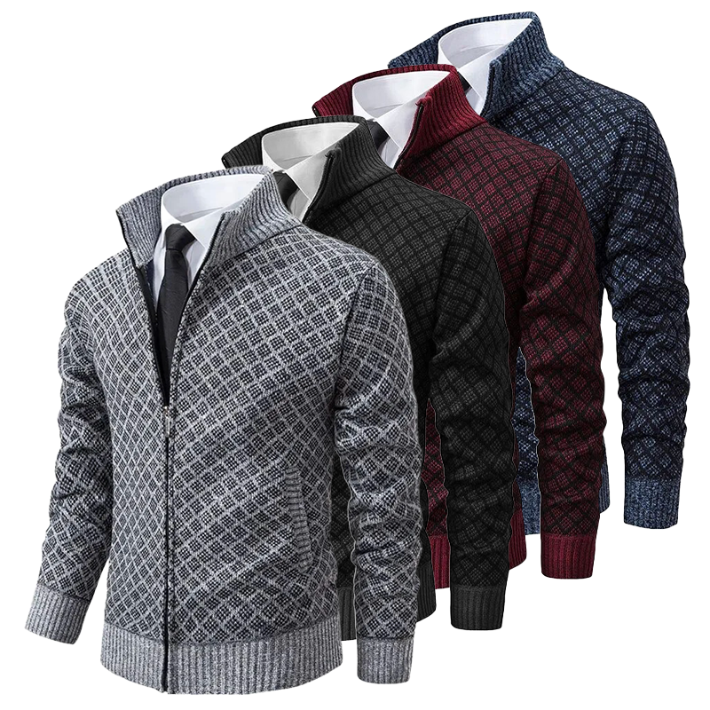 Men's turtleneck cardigan 5