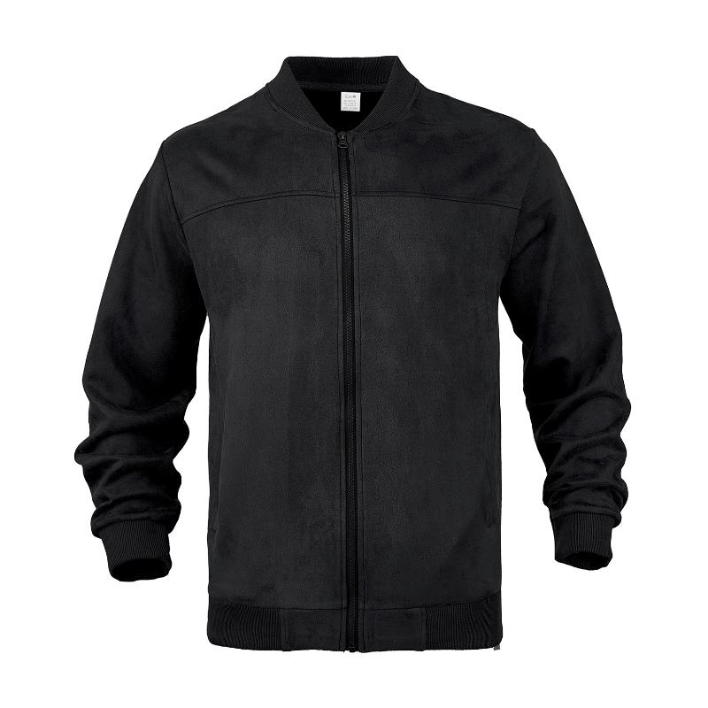 Men's vintage suede jacket with stand-up collar 9