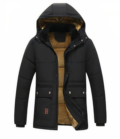 Men's winter parka with removable hood 1