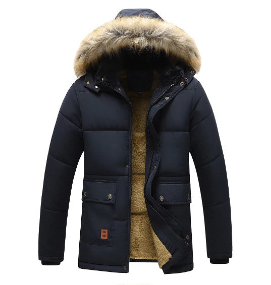 Men's winter parka with removable hood 3