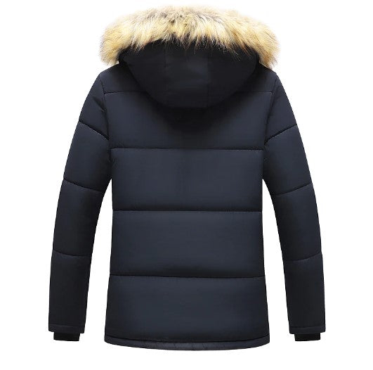 Men's winter parka with removable hood 6