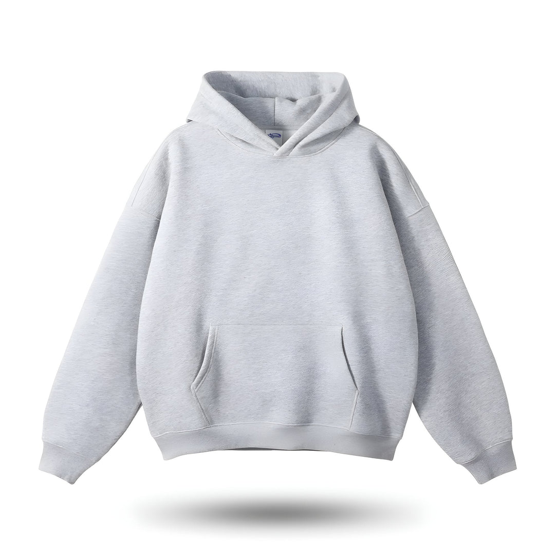 Oversized Gray Men's Hoodie with Pockets - Virendo 3