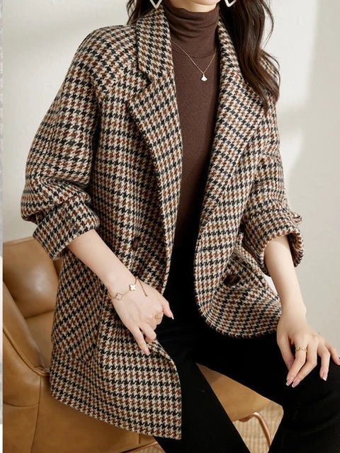 Plaid Oversized Blazer | Vintage Inspired | Tailored Fit | Casual & Office Chic 1