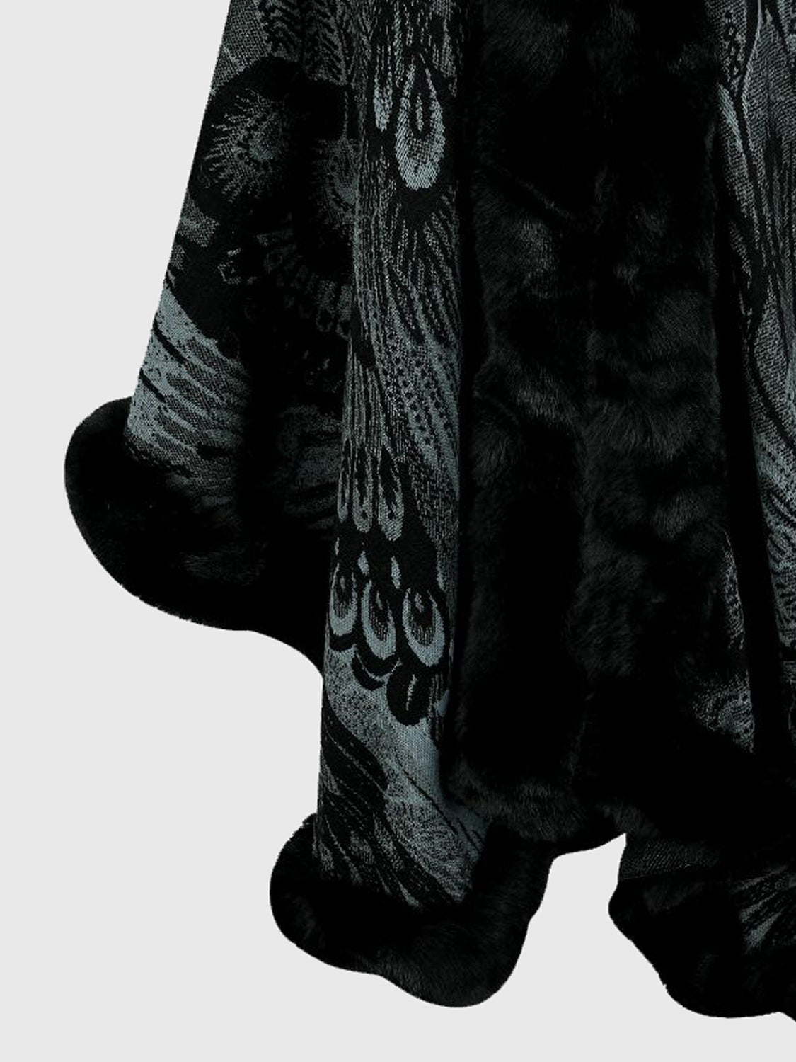 Women’s Printed Open Front Poncho | Long Sleeve