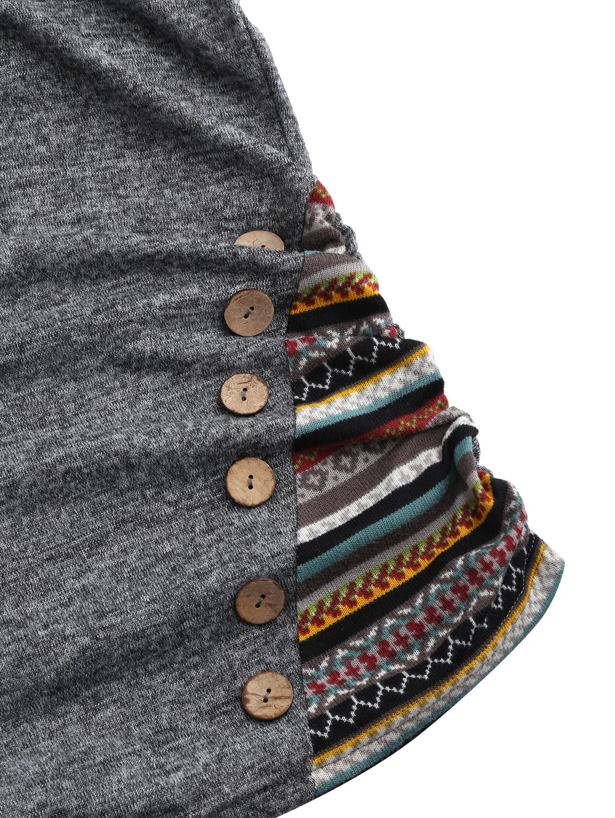 Relaxed hoodie with tribal pattern 6