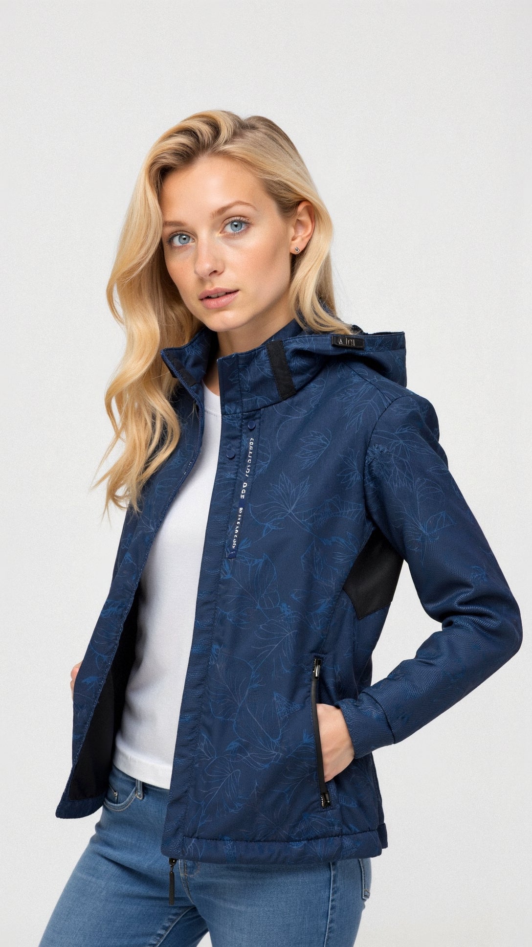 Sanne Printed Outdoor Jacket with Hood 1