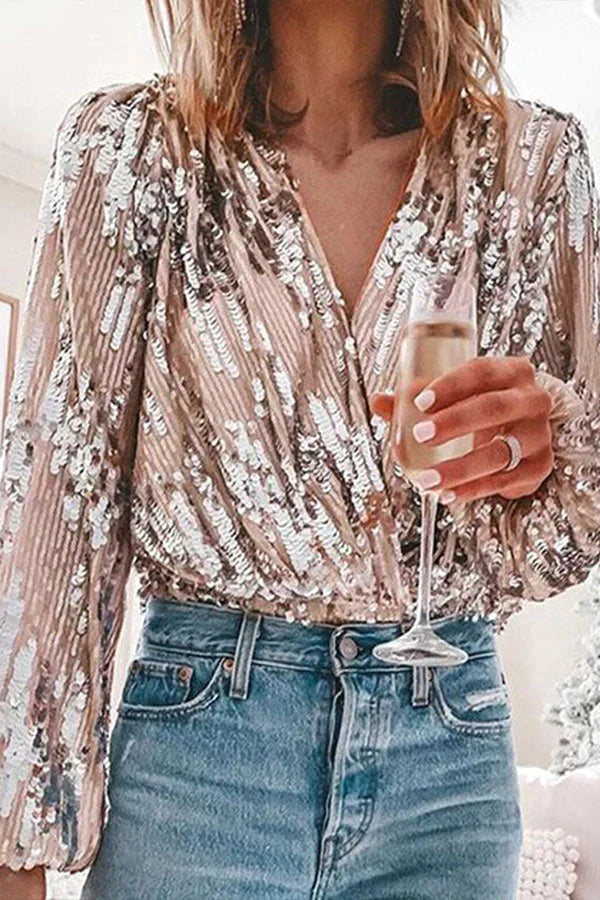 Sequin Blouse For Women 4