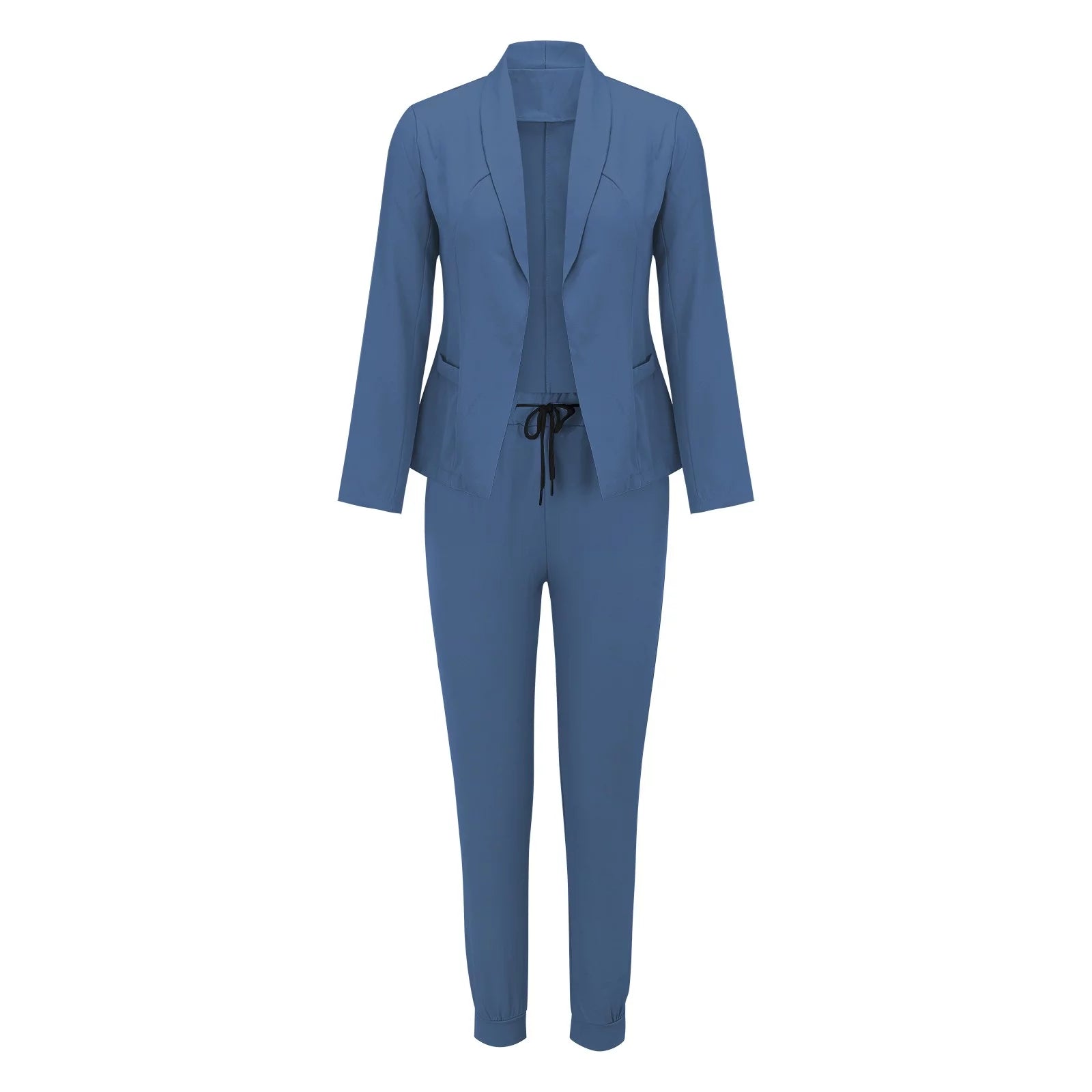 Sets Women's One-Piece Suit Elegant With Tie Belt Long Sleeve 4