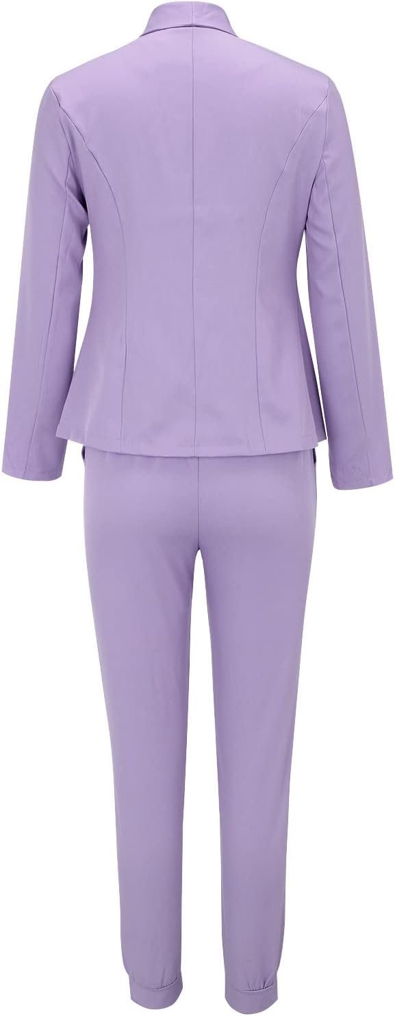 Sets women's suit two-piece long-sleeved with belt business look 5