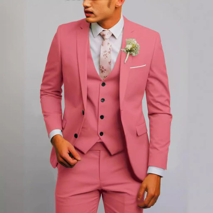 Slim Fit 3-Piece Wedding Guest Suit for Men | Formal 7