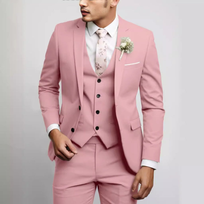 Slim Fit 3-Piece Wedding Guest Suit for Men | Formal 9