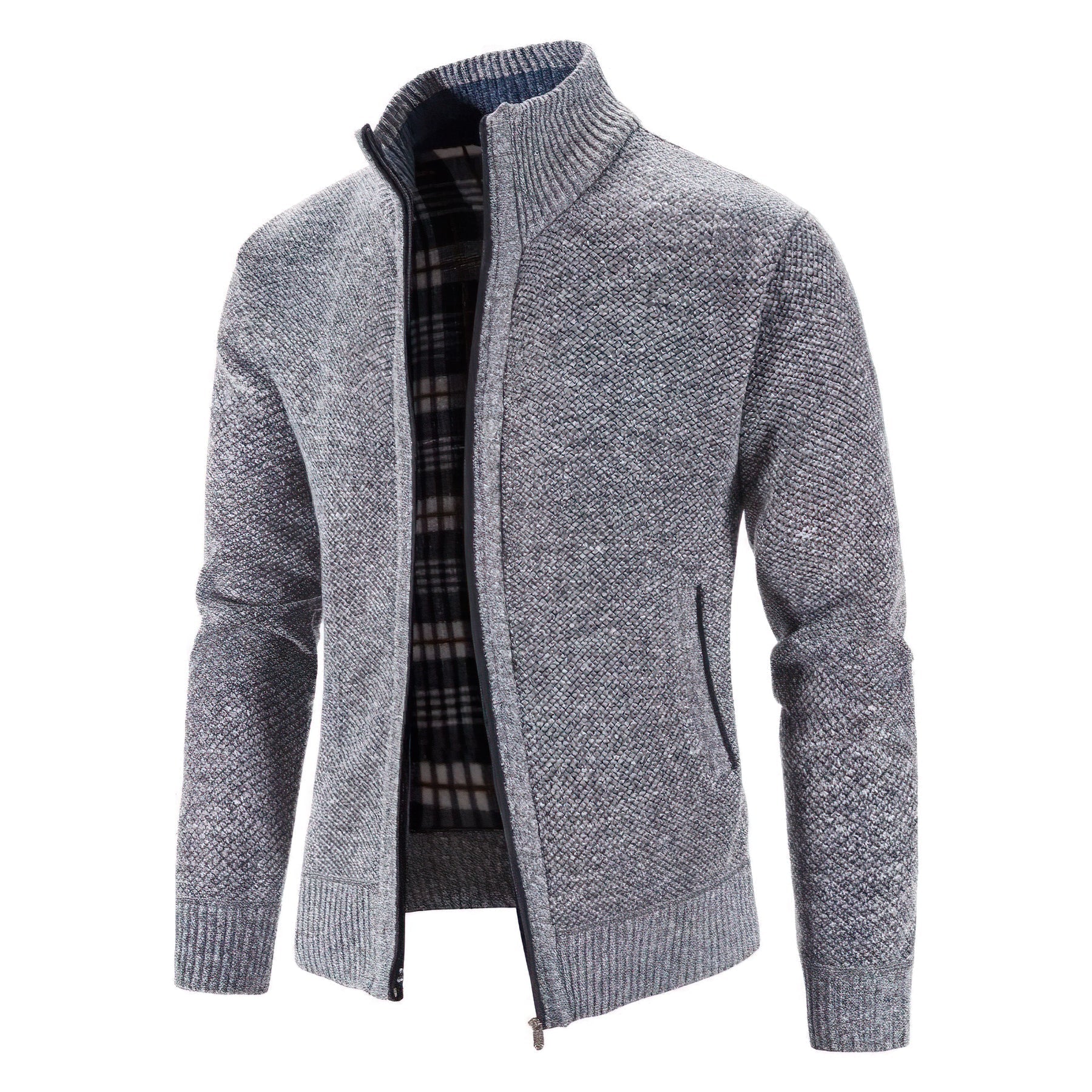 Stylish zip-up cardigan for men 1