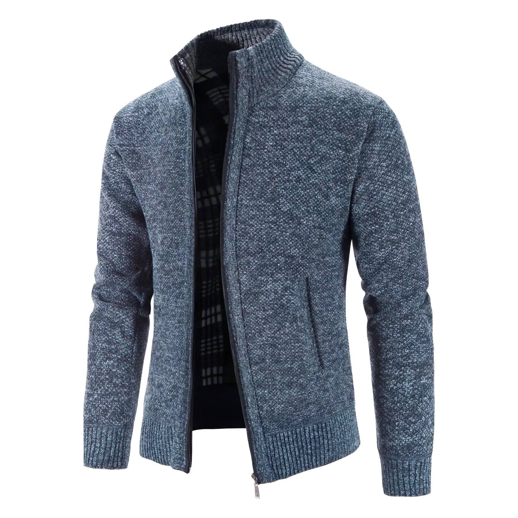 Stylish zip-up cardigan for men 3