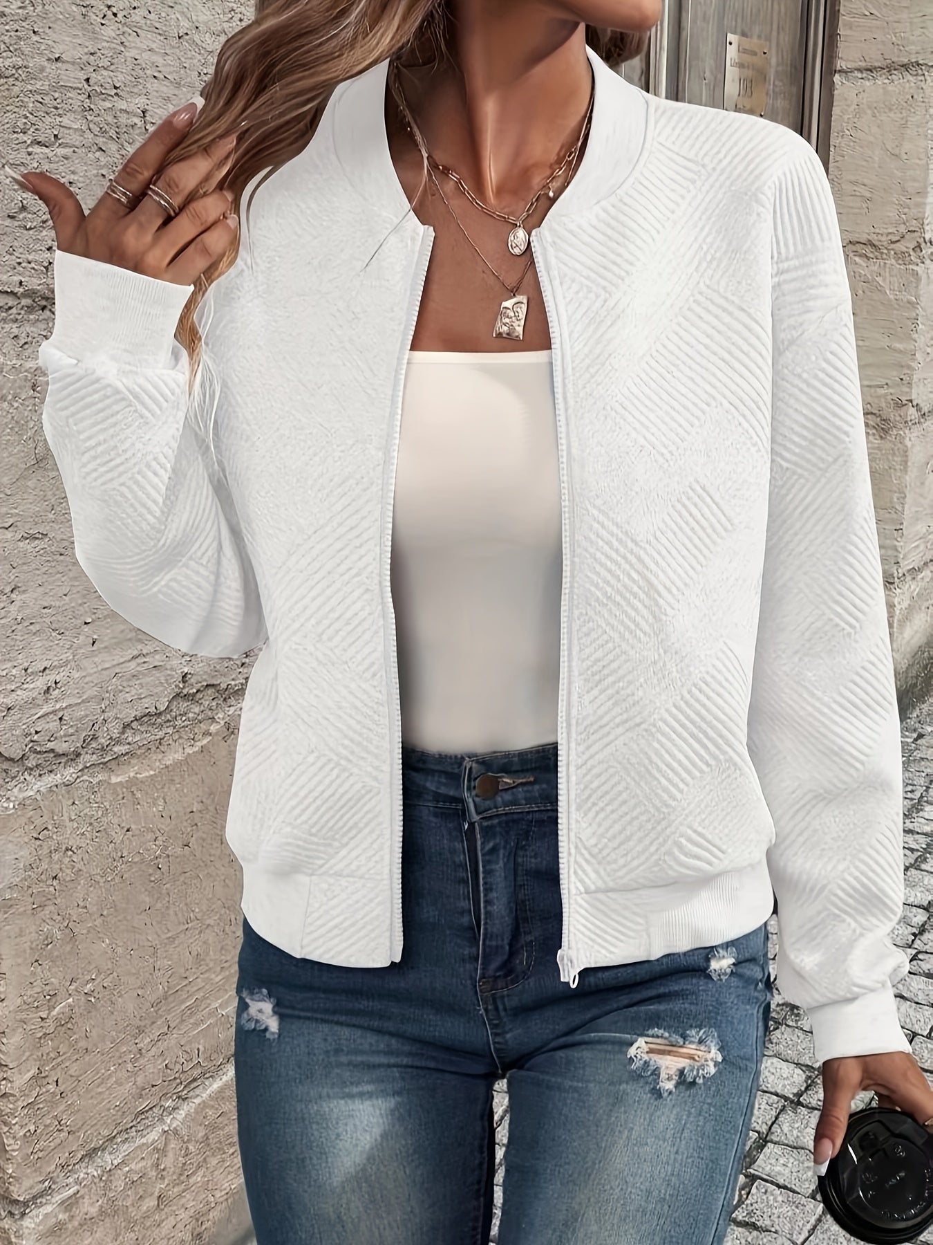 Stylish zip-up jacket for women 7