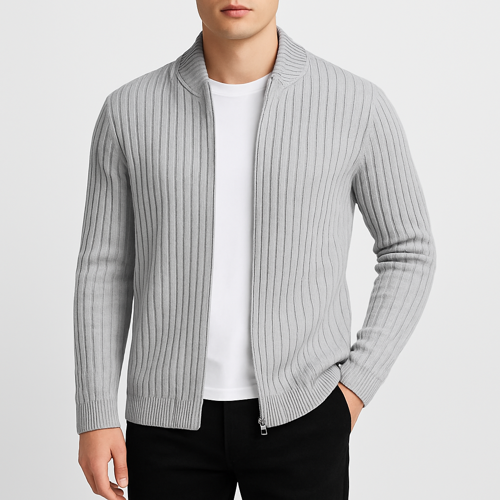 THRUSTYLE | Knit Zip Cardigan 1