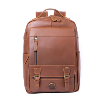 Tan Leather Backpack | MORITZ 0