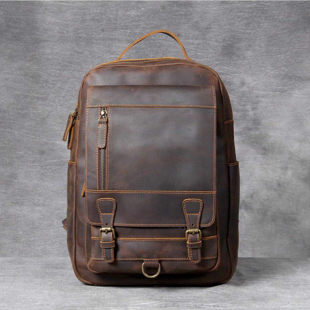 Tan Leather Backpack | MORITZ 2