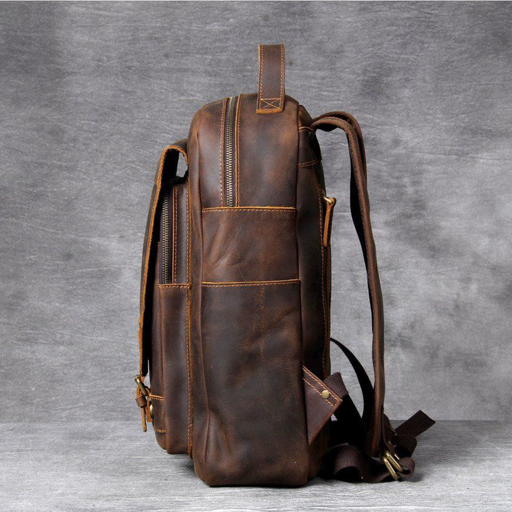 Tan Leather Backpack | MORITZ 3