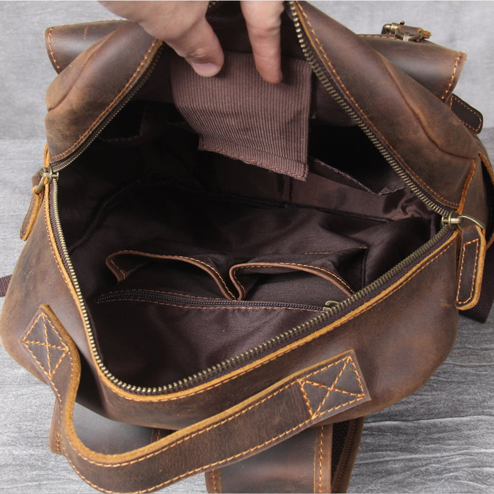 Tan Leather Backpack | MORITZ 7