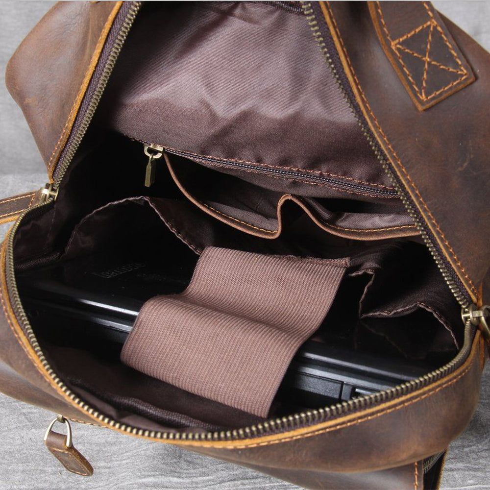 Tan Leather Backpack | MORITZ 8