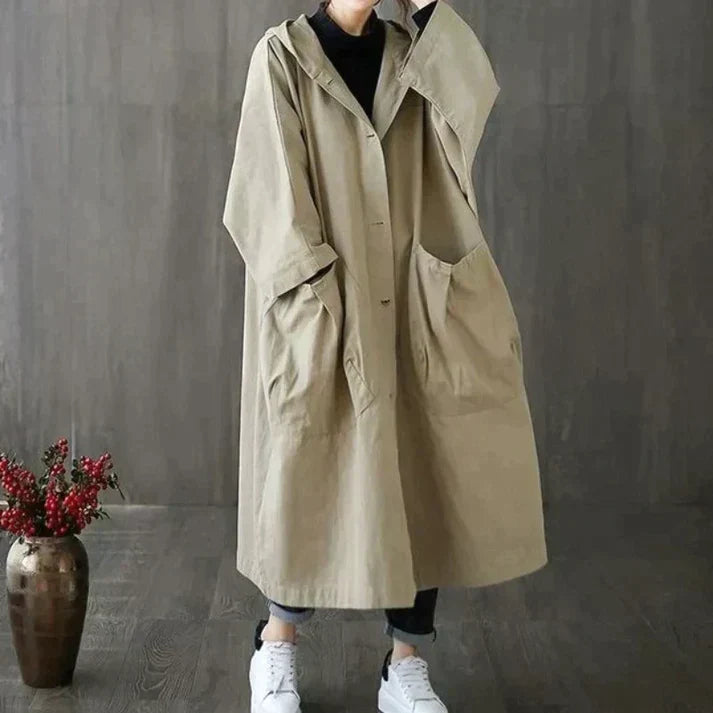 Trench coat with pockets for women 0