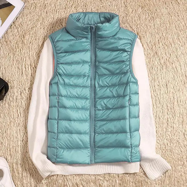Ultra Light Down Vest - Women's Sleeveless Puffer, Warm and Lightweight Layer 4