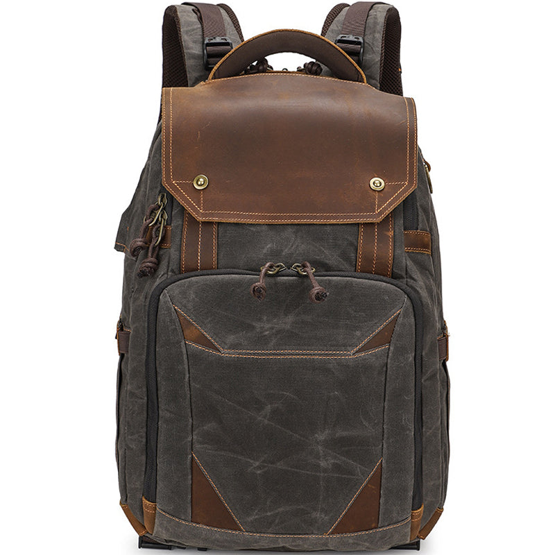 Waterproof Camera Bag Photography Canvas Backpack 10