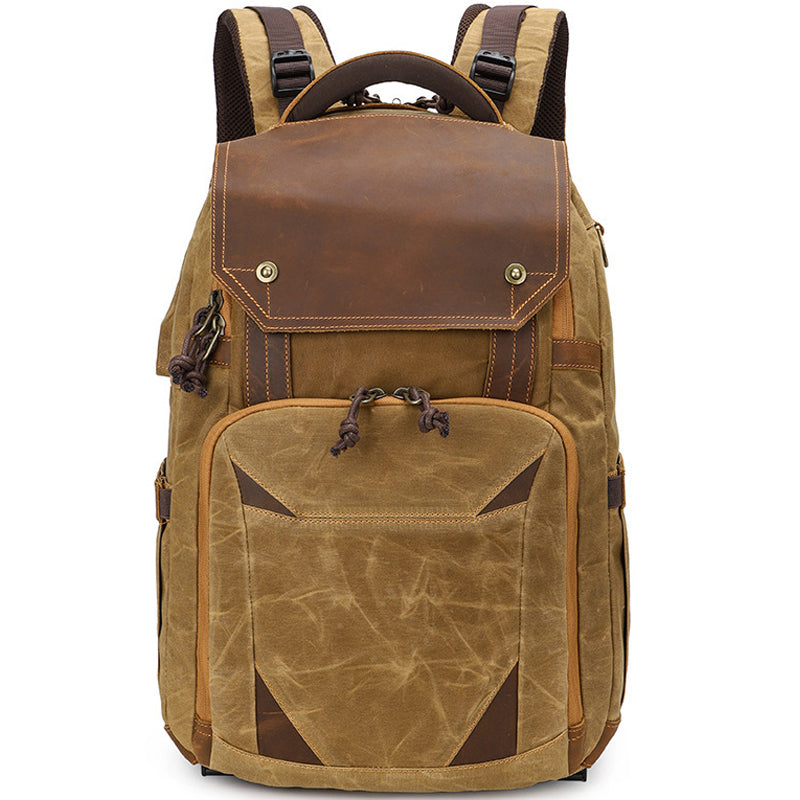 Waterproof Camera Bag Photography Canvas Backpack 11