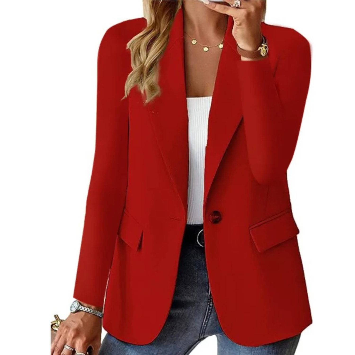 Women's Blazer with Long Sleeves | Elegant Fit for Work and Events 2