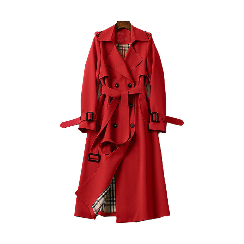 Women's Double Button Trench Coat - Classic Outerwear 6