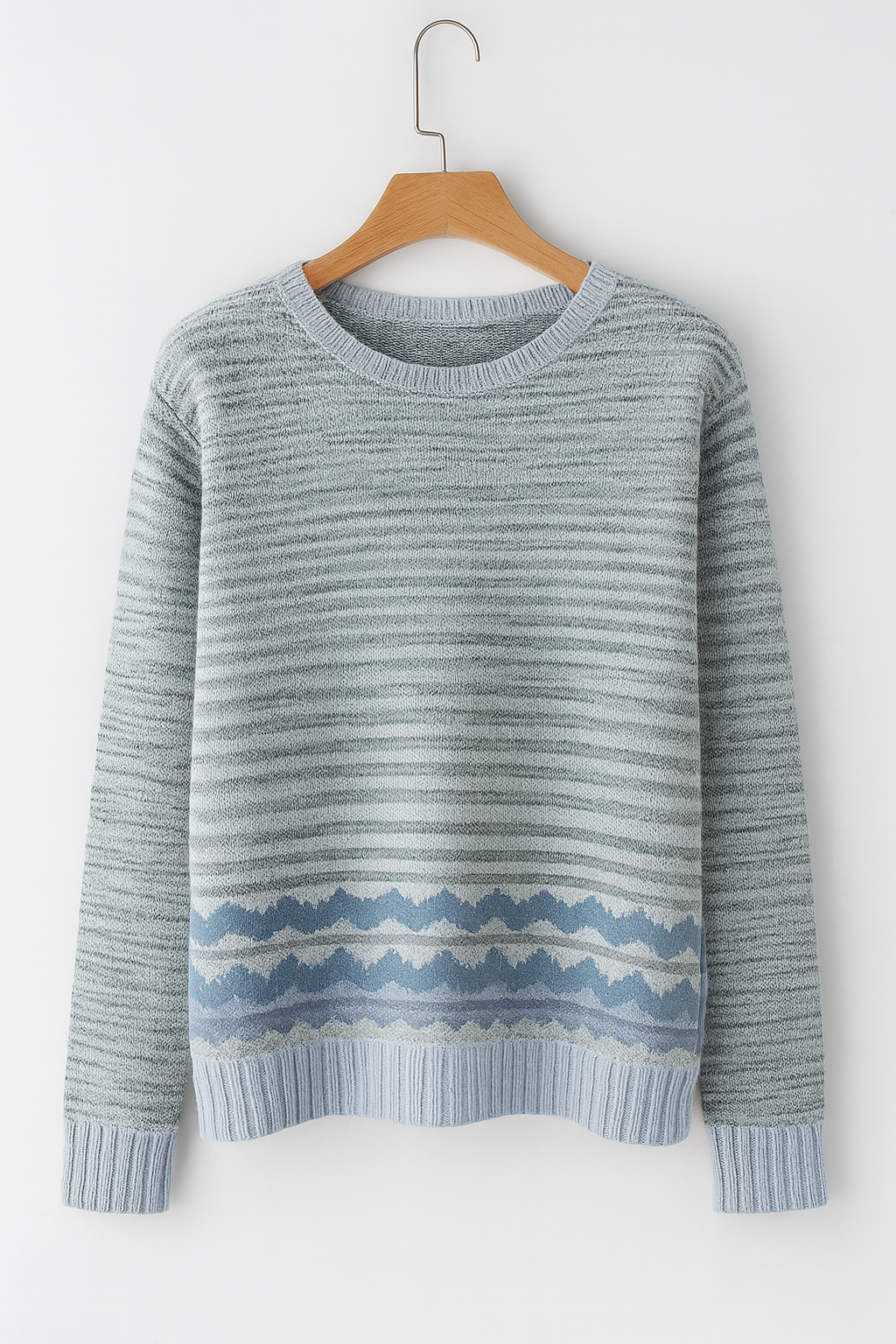 Women's sweater with striped pattern 0