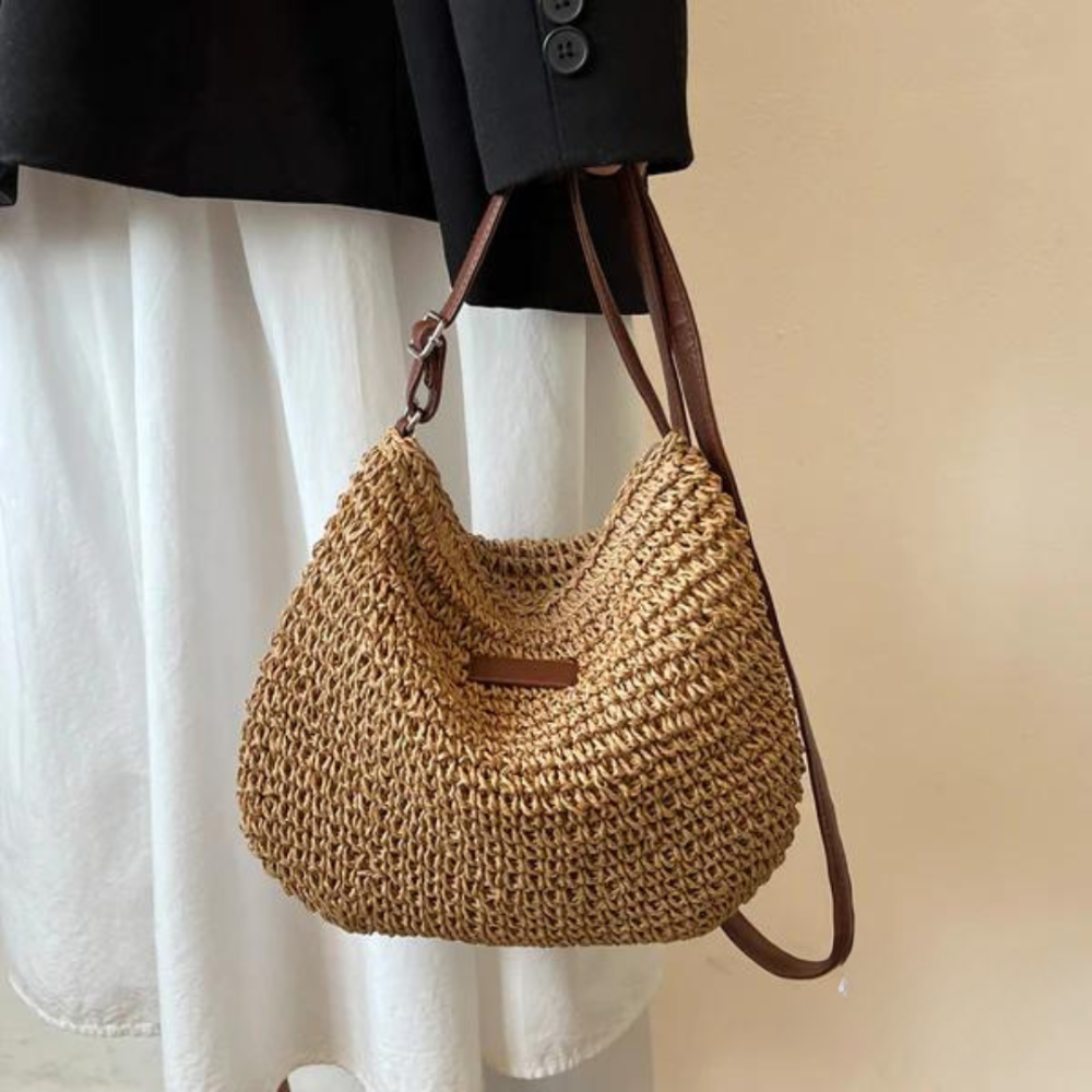 Women’s Crossbody Bag | Compact and Chic Woven Look