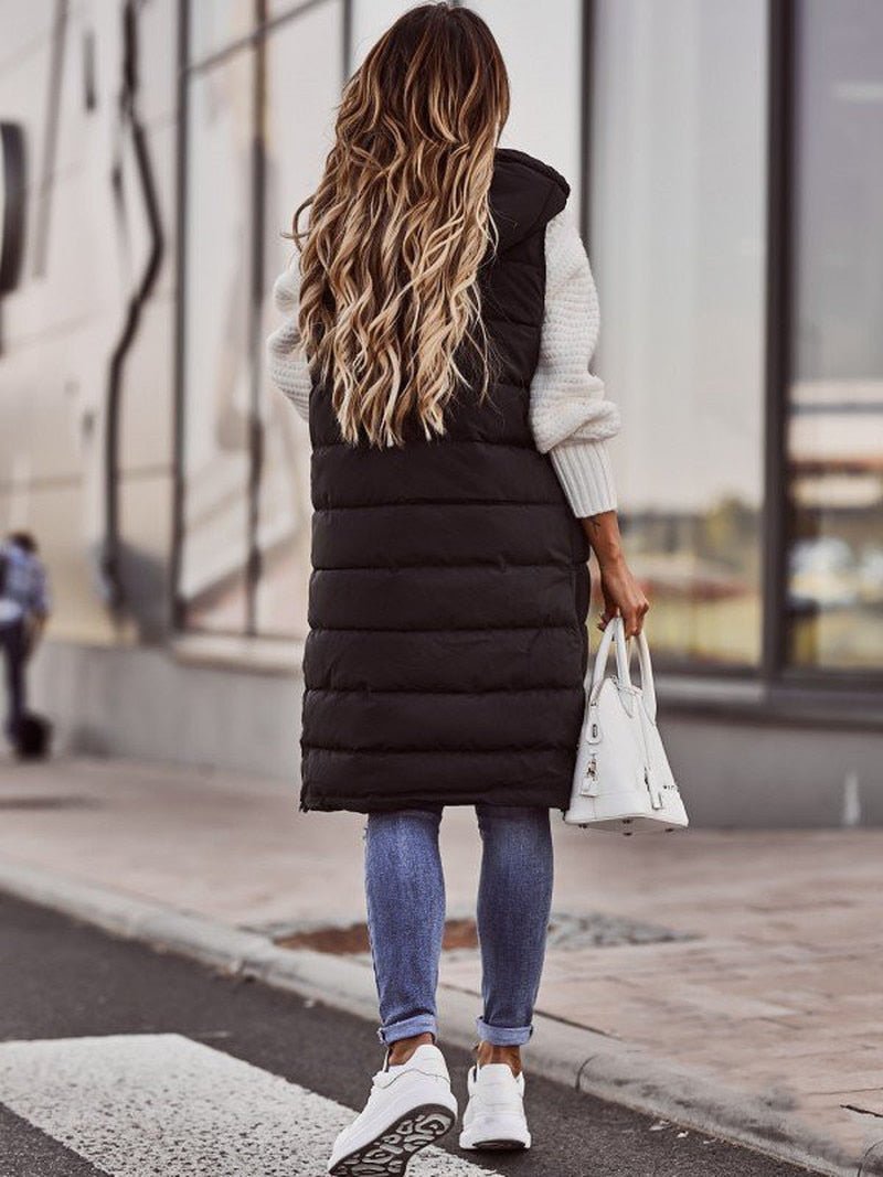 Zara | Knee-length quilted winter jacket 4