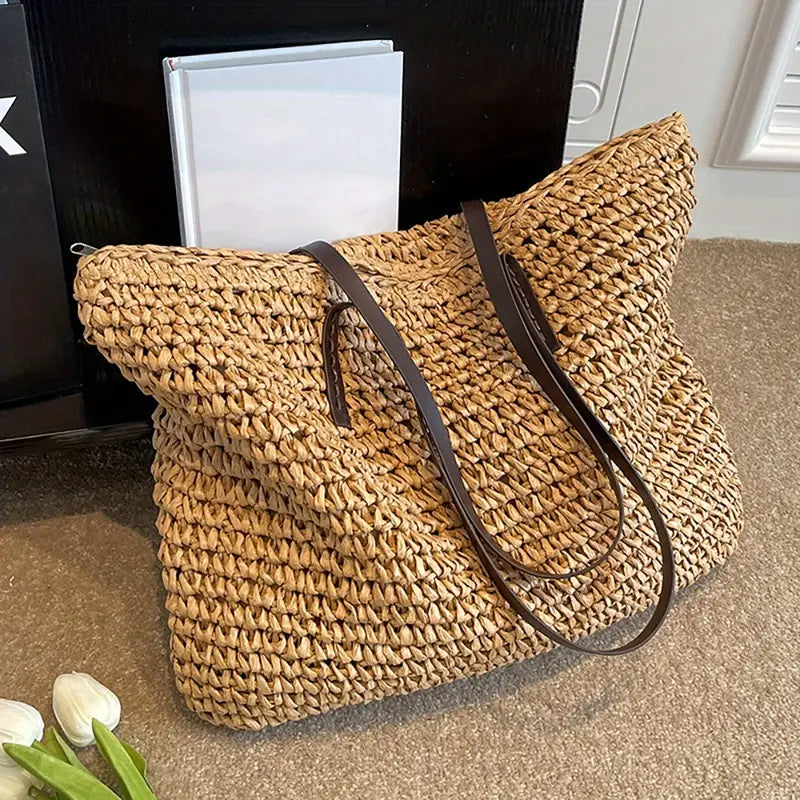 Women's Woven Tote Bag | Stylish & Spacious Beach Bag 5