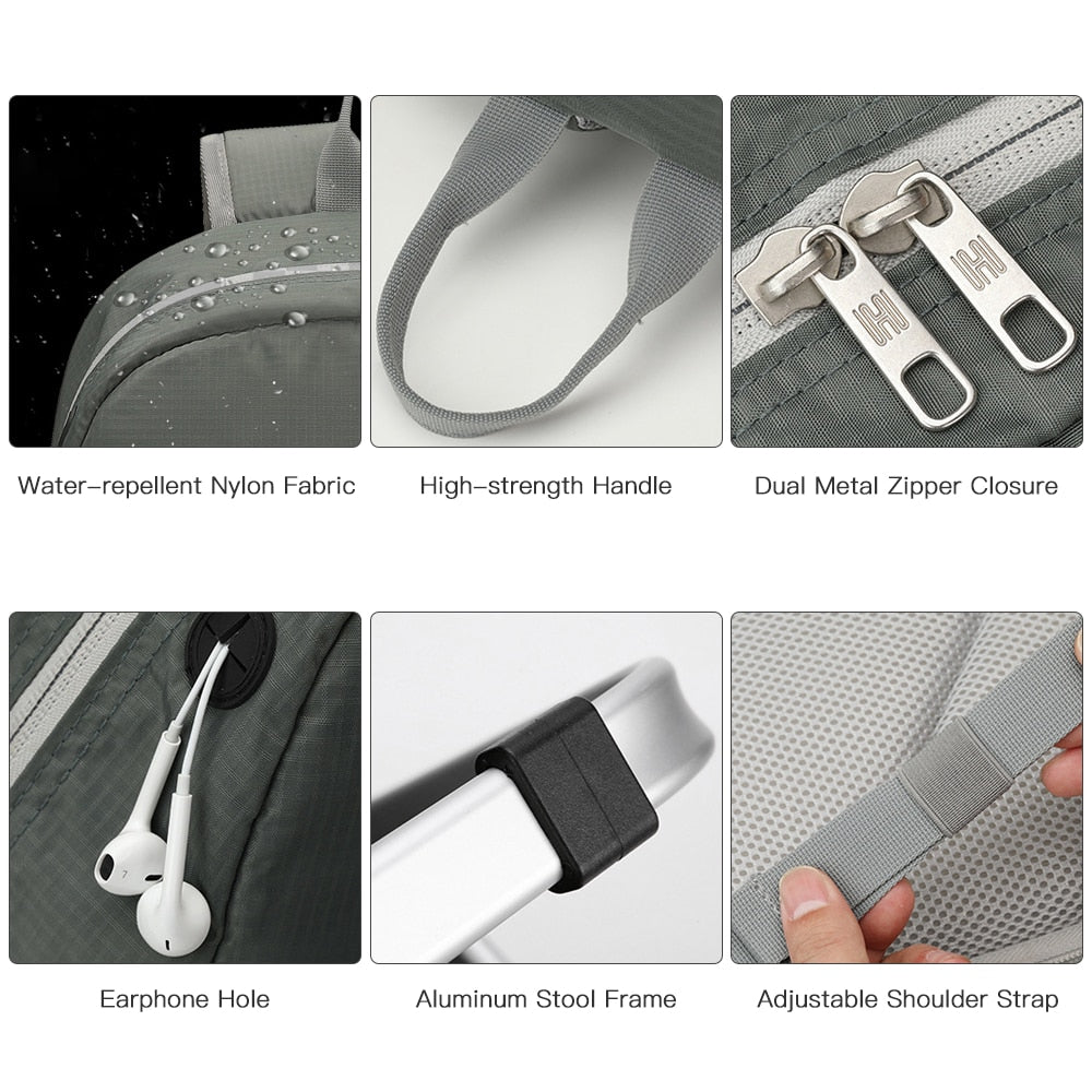 Unisex Camping Backpack with Foldable Stool | Durable & Water-Repellent 2