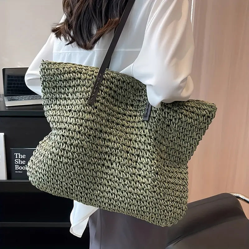 Women's Woven Tote Bag | Stylish & Spacious Beach Bag 1